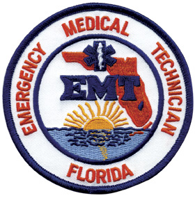 Florida EMT Patch Blue Edge #HP-5305