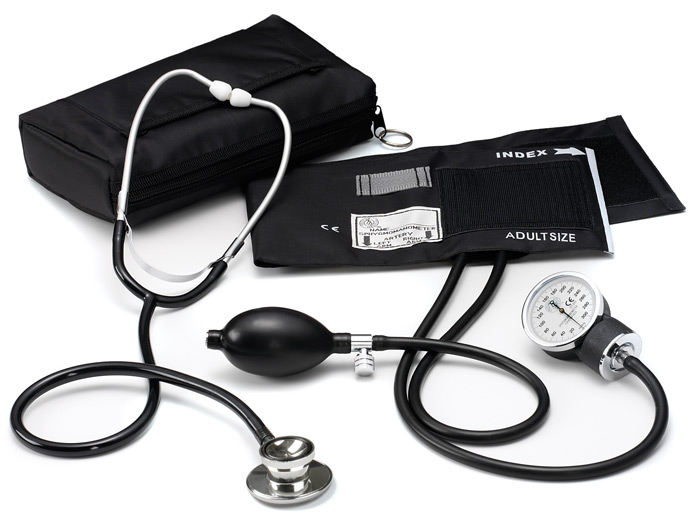 Dual Head Black Blood Pressure and Stethoscope