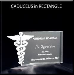 Medical Caduceus in Rectangle Award