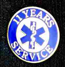 EMS 11 years of service pin