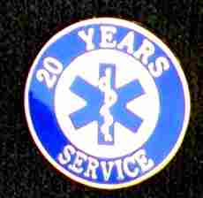 EMS 20 Years of Service Pin