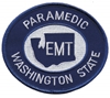 Washington State Paramedic Patch White on Navy