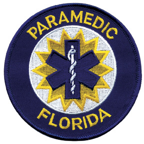 Florida Paramedic Patch Blue Edge