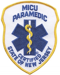 New Jersey MICU Paramedic Patch Royal on White