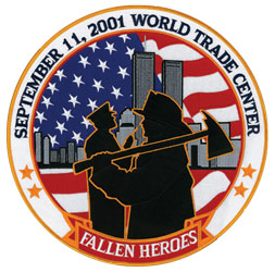 9/11 Fallen Heroes 12 inch Back patch