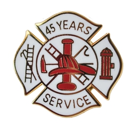 Fire Department 45 years of service pins
