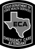 Texas Emergency Care Attendant Patch - Black on Grey 
