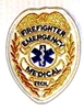 Firefighter Emergency Medical Tech Badge,-Gold