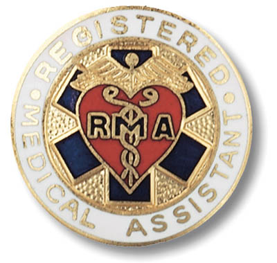 Medical Assistant, Registered Emblem Pin