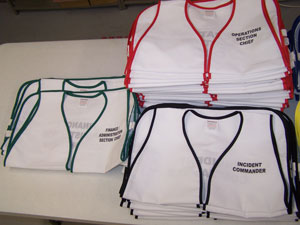 HICS Set - Cloth 25 Top Level Vests for Hospital Incident Command System