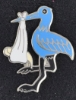 Blue Stork Pin
