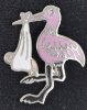 Pink Stork Pin