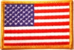 Embroidered Patch - American Flag - Rectangle