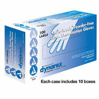 Latex Exam Gloves -Lightly powdered - 100-box 10 boxes per case