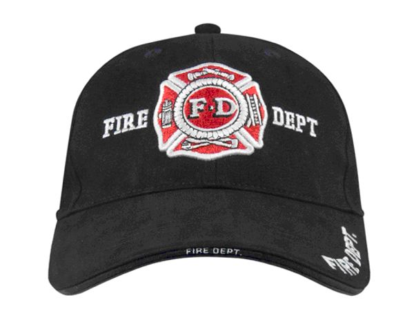 Fire Department Ball Cap Blue Deluxe Low Profile