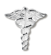 Silver Caduceus Tacs - set of 2