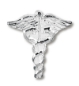 Silver Caduceus Tacs - set of 2