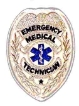 Emergency Medical Technician Badge, Silver