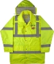 The Rain Jacket - High Viz Class 3 Hi Viz Jacket, High viz rain jacket, ANSI class 3 rain jacket, lime green rain jacket
