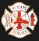 10 years Fire Service pin