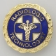 Radiologic Technologist Emblem Pin - Blue and Gold