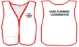 HEICS - Economy Style - White Split Front Vest with Custom Titles