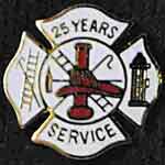 Fire Dept Years of Service pins