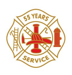 55 year fire service pin