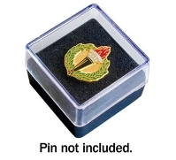 Clear Top Pin Presentation Boxes - 1" x 1" size 