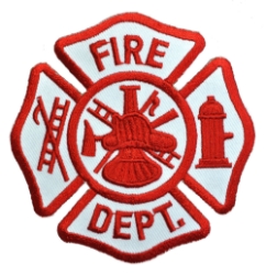 Traditional Maltese Cross Fire Dept Shoulder Patch fire dept, fire patch, maltese cross, 