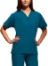 Woman's Poplin Scrub Top Solid - CHE-4700-BLKW-XXS