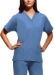 Woman's Poplin Scrub Top Solid - CHE-4700-BLKW-XXS