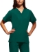 Woman's Poplin Scrub Top Solid - CHE-4700-BLKW-XXS