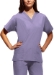 Woman's Poplin Scrub Top Solid - CHE-4700-BLKW-XXS