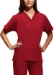 Woman's Poplin Scrub Top Solid - CHE-4700-BLKW-XXS