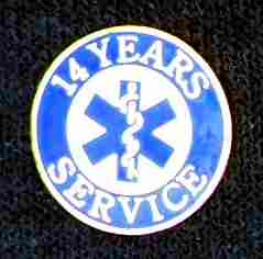 14 Year EMS Service Pin