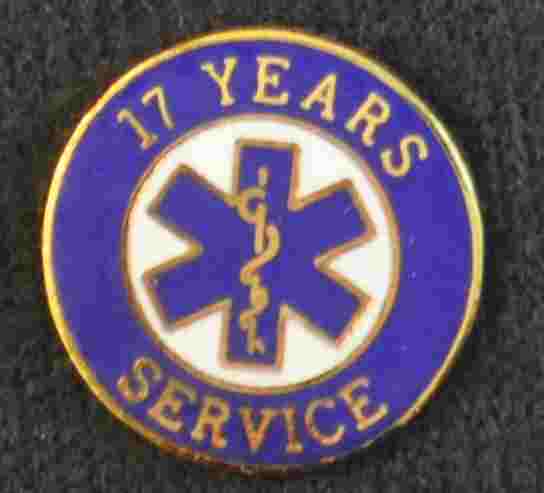 17 Year EMS Service Pin