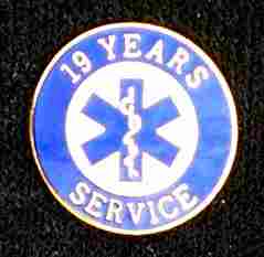19 Year EMS Service Pin
