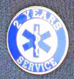 2 years of service pin for EMS recognition