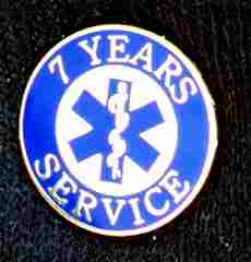 EMS 7 Years of Service Pin