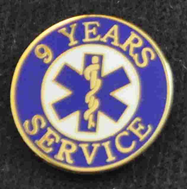 9 Year EMS Service Pin