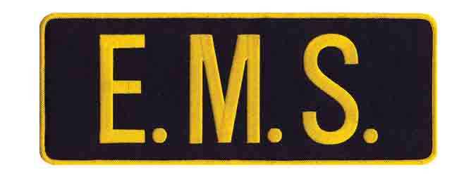 E.M.S. Back Patch Gold/Black