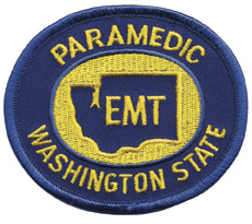 Washington State Paramedic Patch Gold