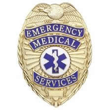 Emergency Medical Services Shield Badge Choose Gold or Nickel