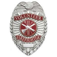 Volunteer Firefighter Shield Badge Scramble Choose Gold or Nickel