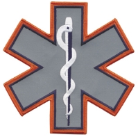 Reflective Star of Life 7" with Orange Outline