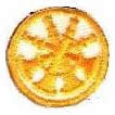 Fire Dept 1" White Circle Deputy Chief 4 Bugles