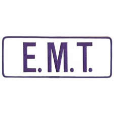 E.M.T. Back Patch Royal Blue/White