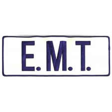 EMT Reflective Back Patch Blue/White