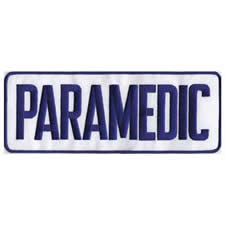 PARAMEDIC Back Patch Royal Blue/White